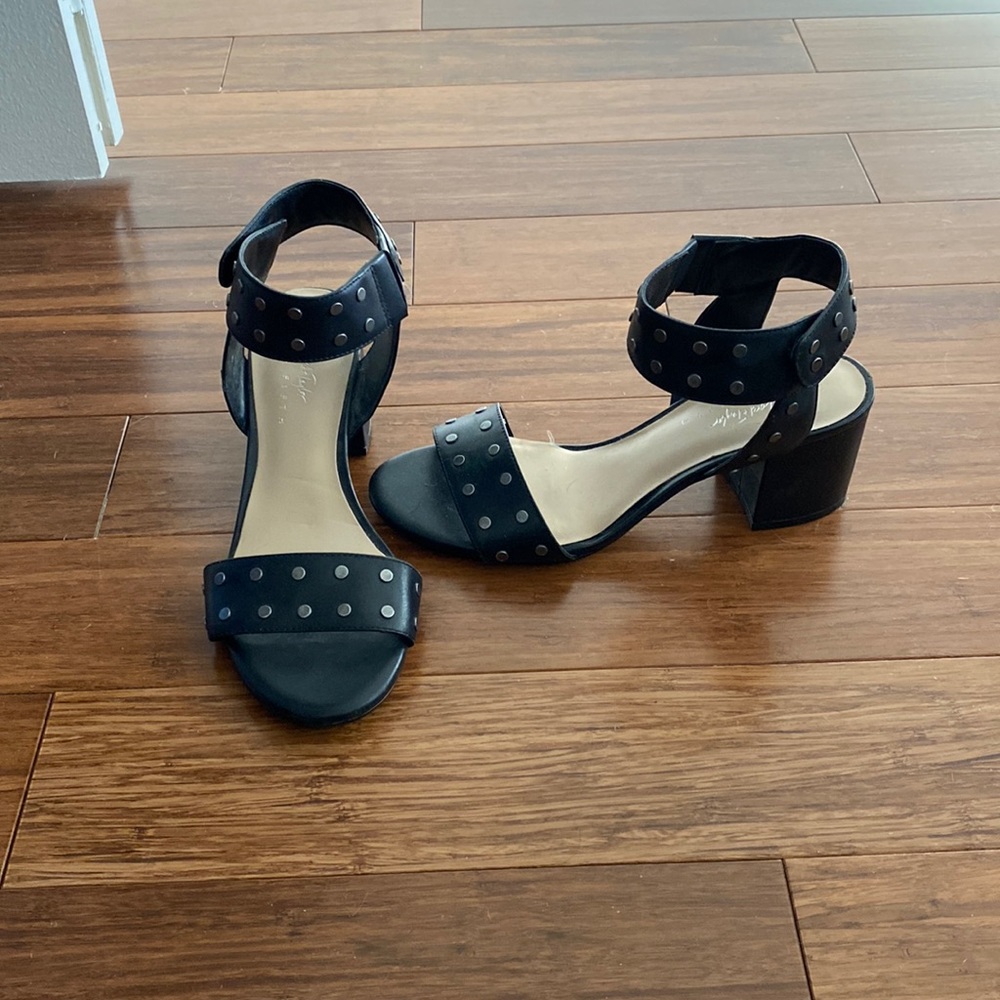 Lord and Taylor studded black sandals